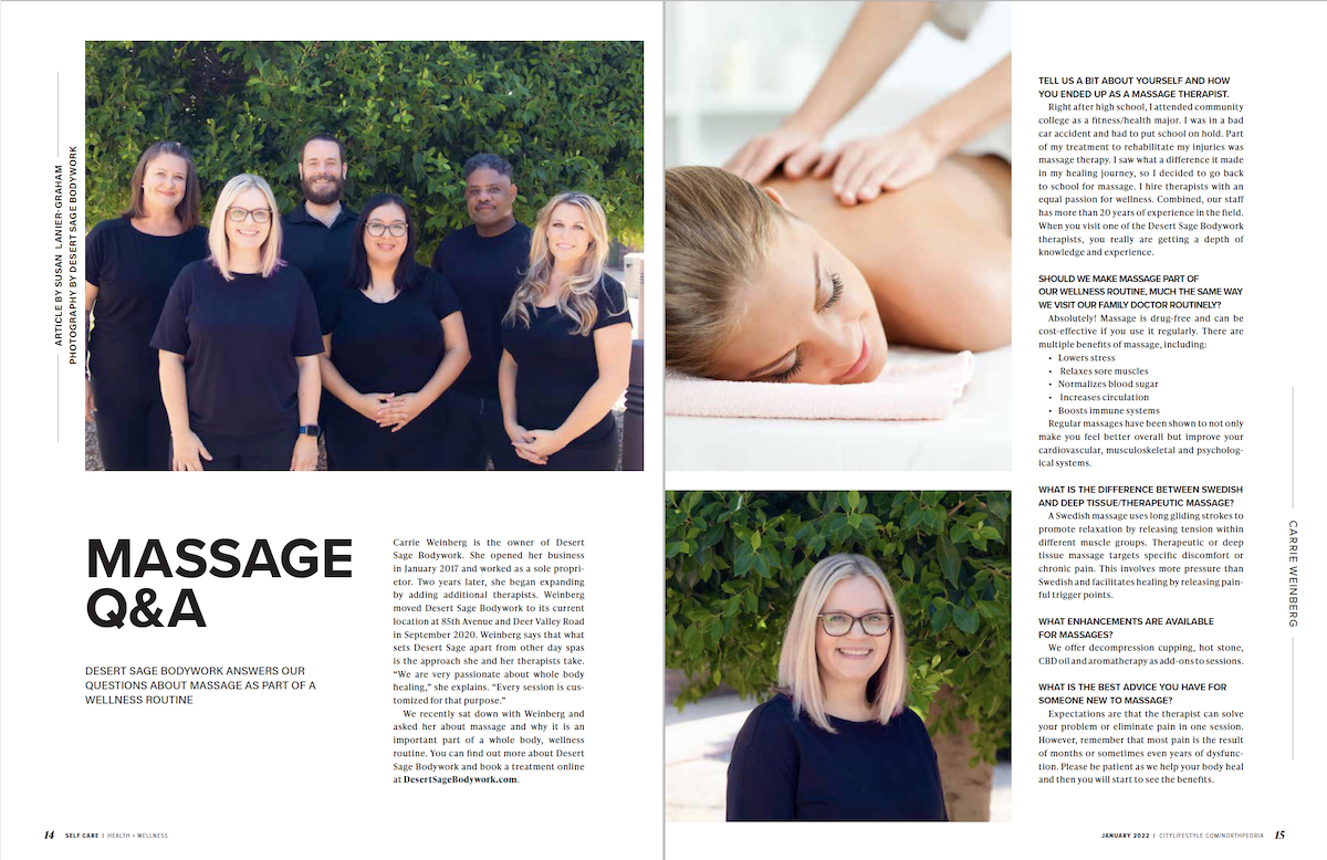 Desert Sage Bodywork - Massage Q&A - North Peoria - Susan Lanier-Graham