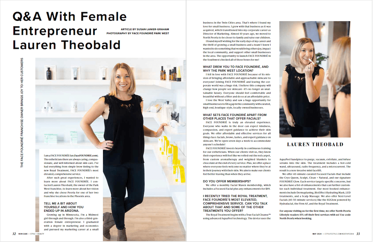 Q&A with Female Entrepreneur Lauren Theobald Female Entrepreneur Lauren Theobald
